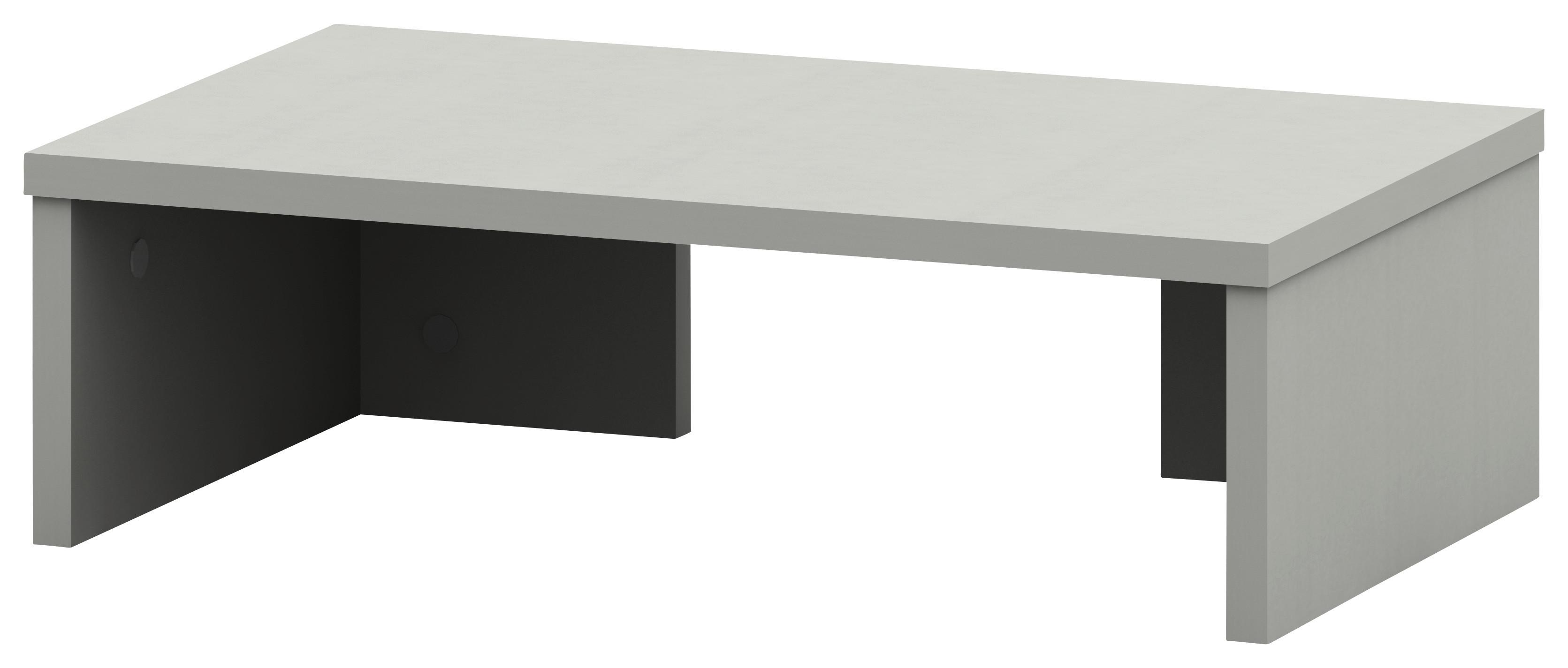 NÁSTAVEC NA PSACÍ STŮL MONI - barvy hliníku, Moderní, kompozitní dřevo (50/14,5/30cm)