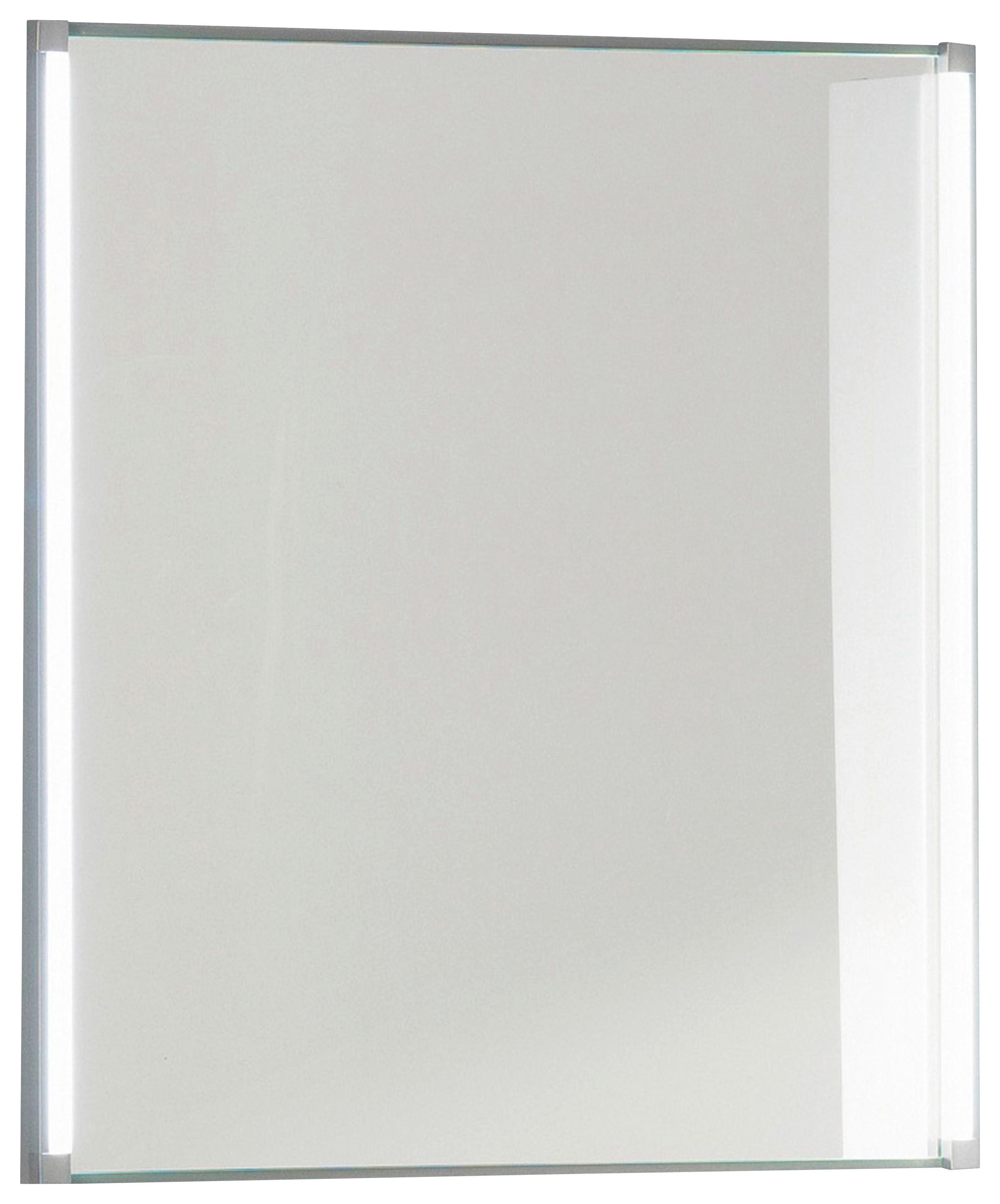 Badspiegel LED-Line BxH 60x67 cm Led Beleuchtung - Alufarben, MODERN, Glas/Holzwerkstoff (60/67/4cm) - MID.YOU
