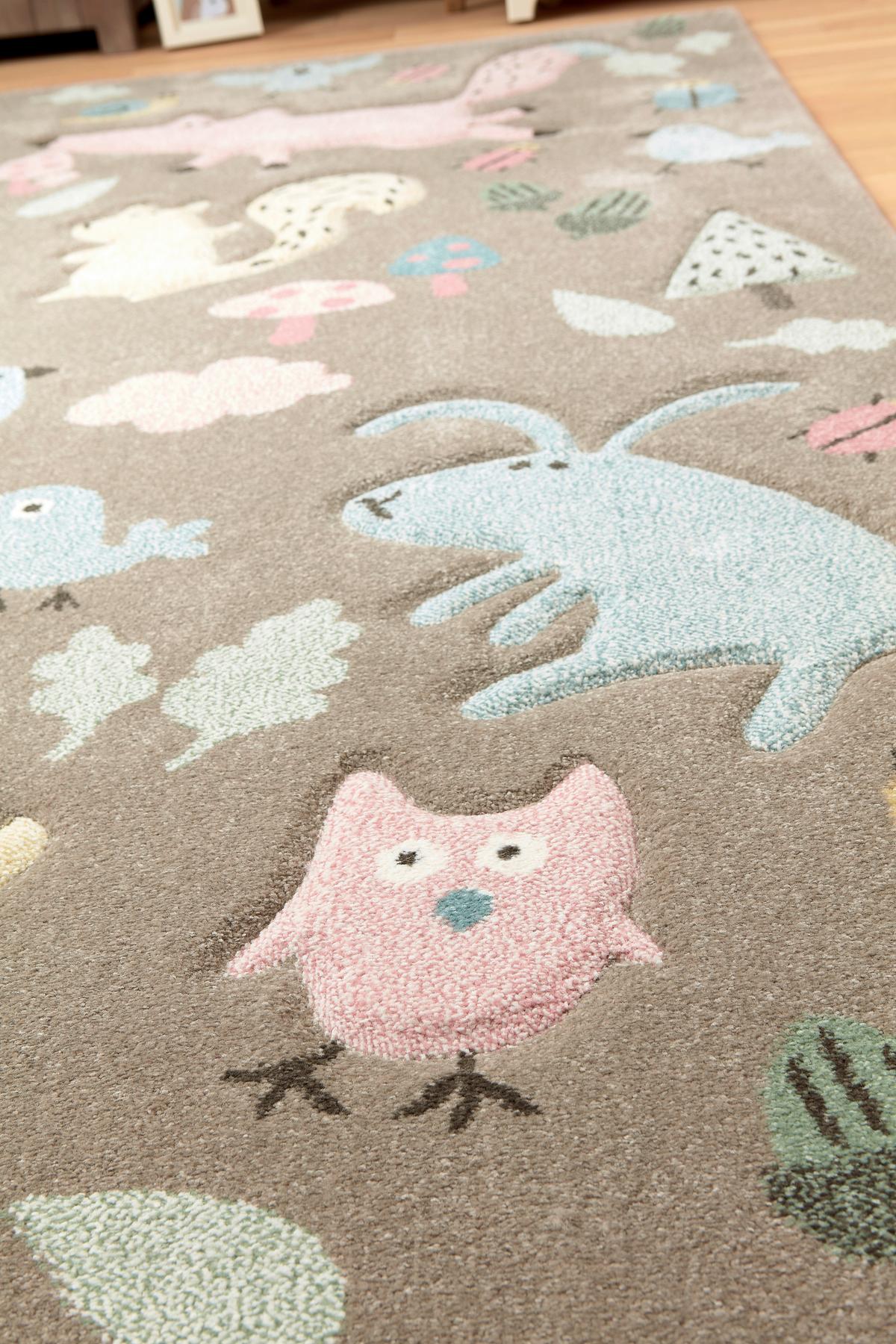 Kinderteppich Forest - Taupe, Trend, Textil (133/200cm) - Sigikid