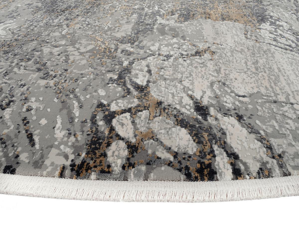 Webteppich Lille - Goldfarben/Grau, Design, Textil (200cm) - Dieter Knoll