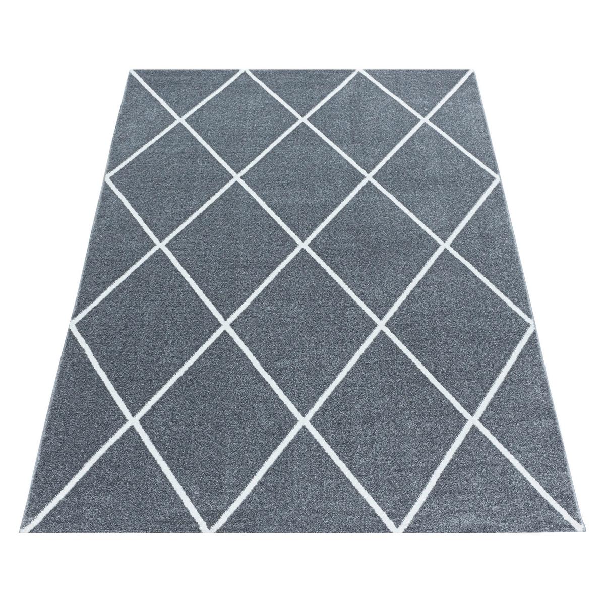 Hochflor Teppich Silberfarben Rio 80x150 cm - Silberfarben, Basics, Textil (80/150cm)