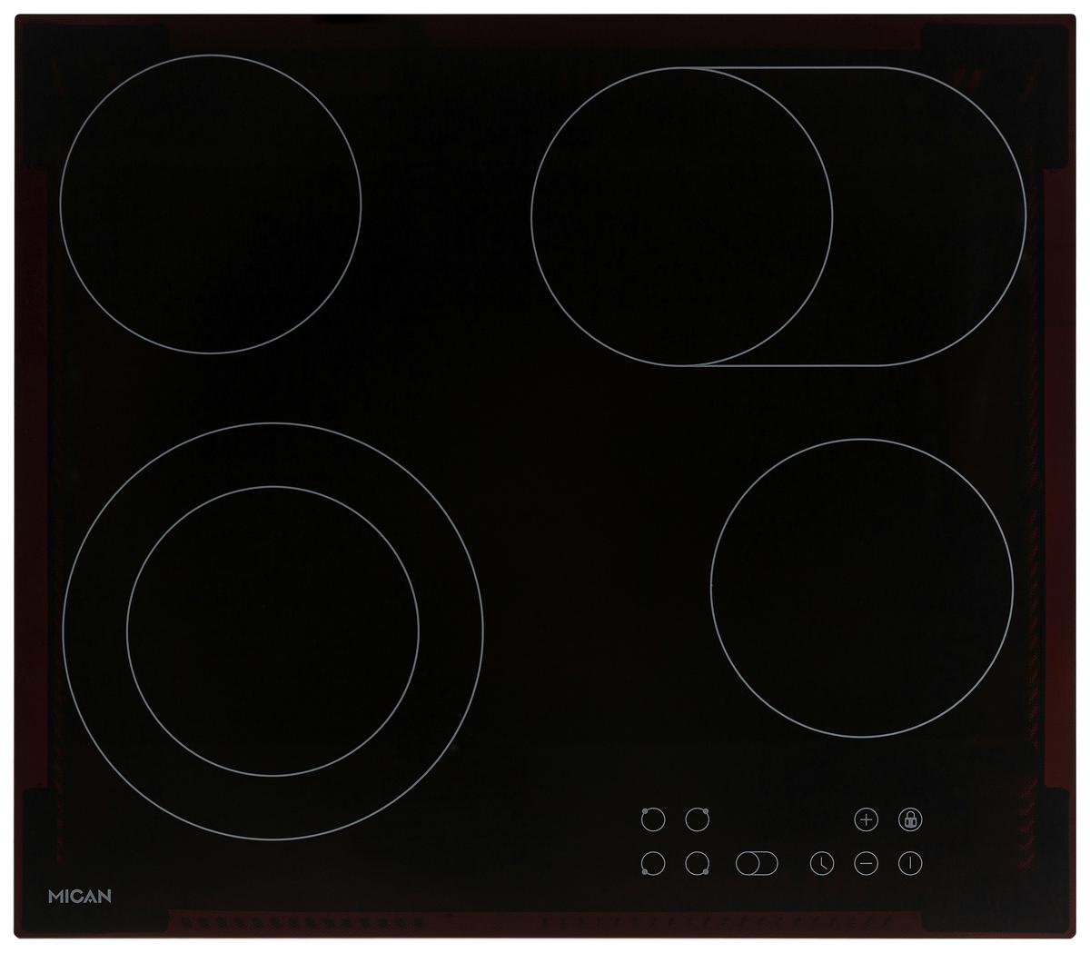 Sklokeramická varná doska,60cm CKA4Z2KB - čierna, Basics, sklo (58/4,5/51cm) - Mican