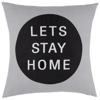 DEKORAČNÍ POLŠTÁŘ S NÁPISEM - šedá/bílá, textil (45/45cm) - Modern Living