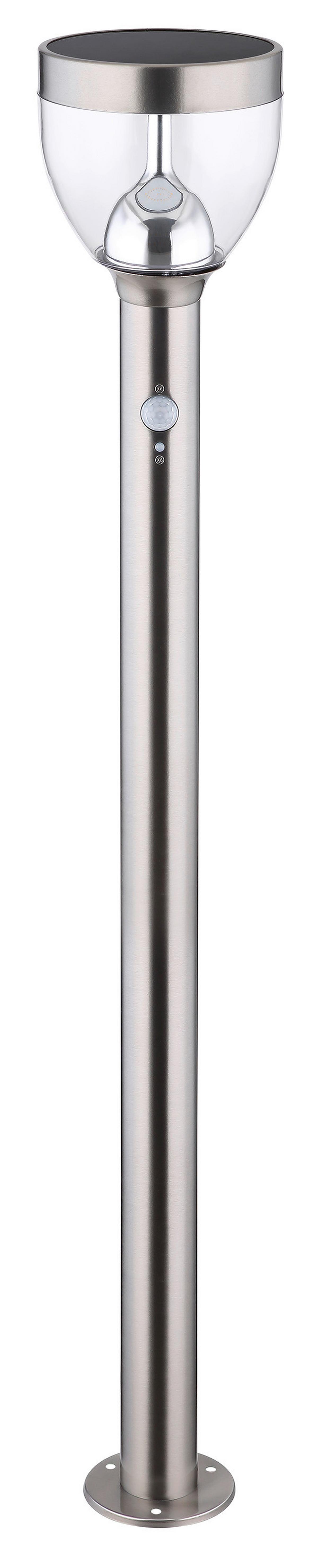 Led-solarleuchte Grau Tania 16xled H: 96 Cm - Klar/Grau, MODERN, Kunststoff/Metall (16/96cm)