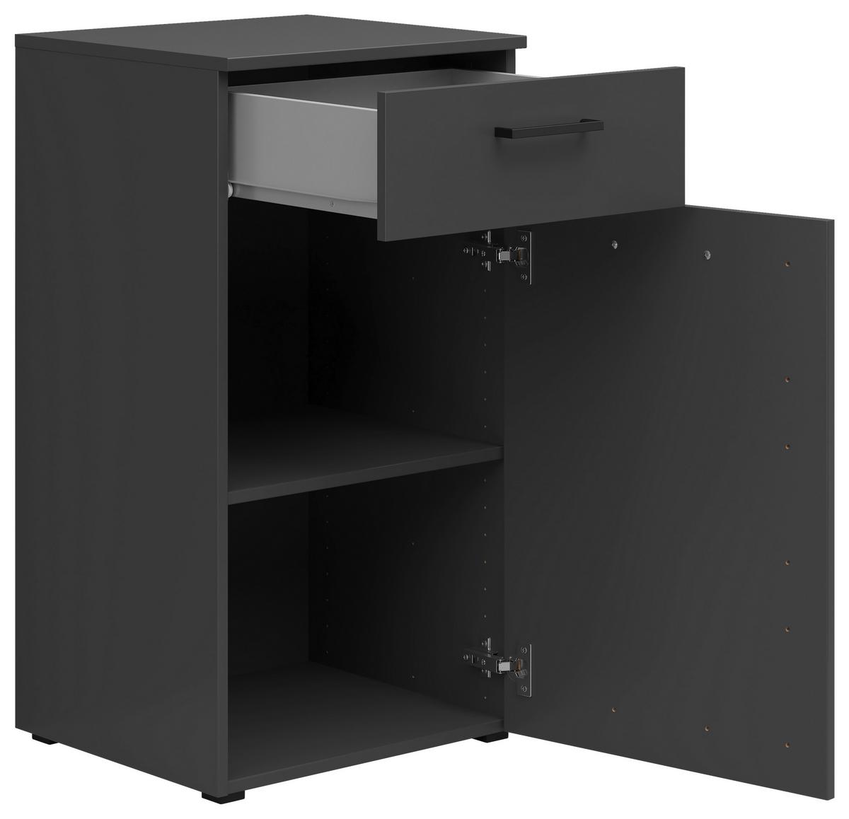Komoda MULTISTAURAUM š: 45 cm - grafitová/antracitová, Modern, kompozitné drevo/plast (45/83/40cm)
