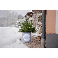 Deko Filz Topfschutz, 161x40cm , Hello Winter L - Grauweiß, Basics, Kunststoff (161/40cm) - Windhager