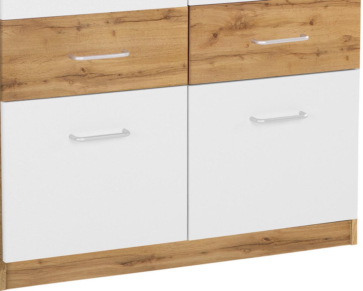 ŠATNÍ SKŘÍŇ AALEN-EXTRA - bílá/barvy dubu, Konvenční, kompozitní dřevo/plast (91/197/54cm)