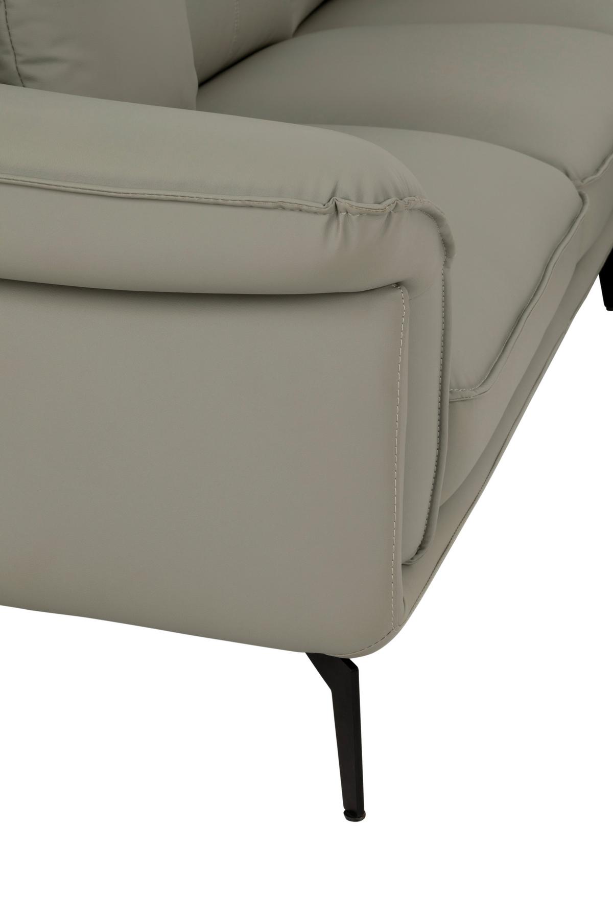 3-Sitzer-Sofa Daniele - Taupe/Schwarz, Design, Textil (289/84/92cm) - MID.YOU