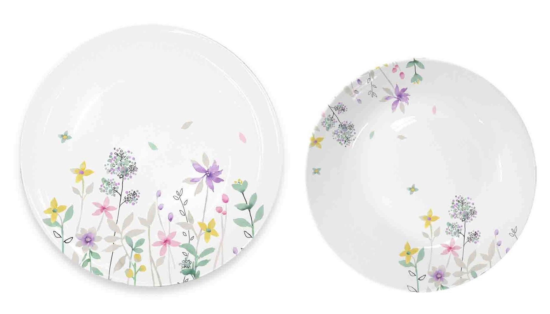 Tafelservice Viola - Multicolor, ROMANTIK / LANDHAUS, Keramik - Luca Bessoni
