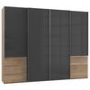 Schwebetürenschrank B: 300 Cm Level 36c Grau/eiche Dekor - Eichefarben/Grau, MODERN, Holzwerkstoff (300/236/65cm) - MID.YOU