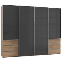 Schwebetürenschrank B: 300 Cm Level 36c Grau/eiche Dekor - Eichefarben/Grau, MODERN, Holzwerkstoff (300/236/65cm) - MID.YOU