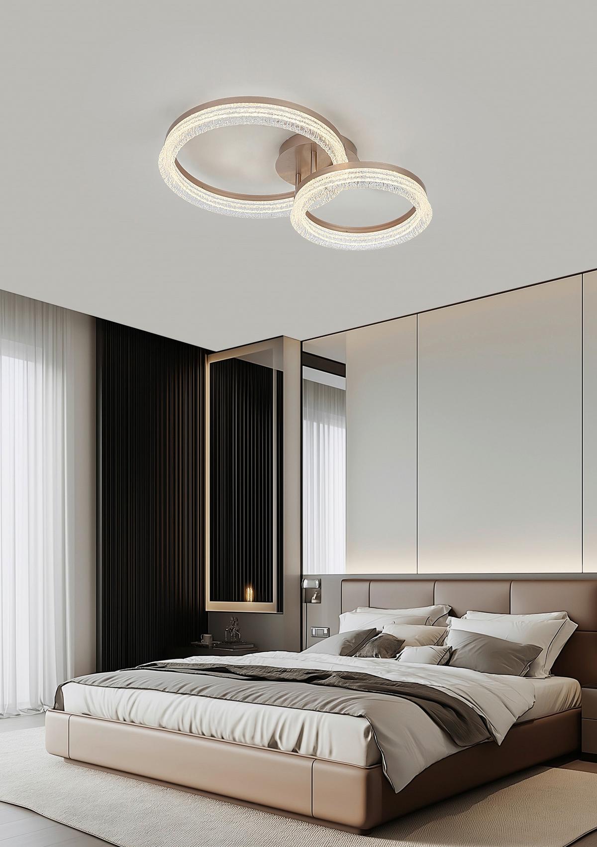 LED-Deckenleuchte Jessi - Cappuccino, Kunststoff/Metall (41,5/62/14,5cm) - Luca Bessoni