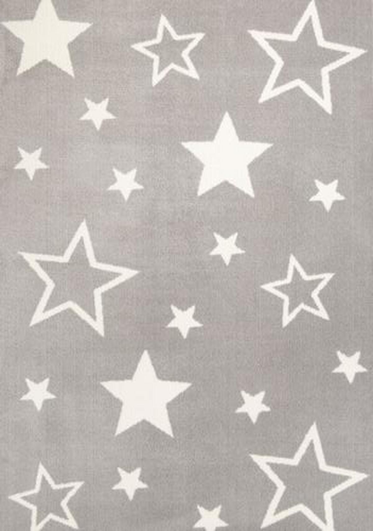 Kinderteppich Kiddy Star - Grau, Design, Textil (120/170cm) - Ben'n'jen