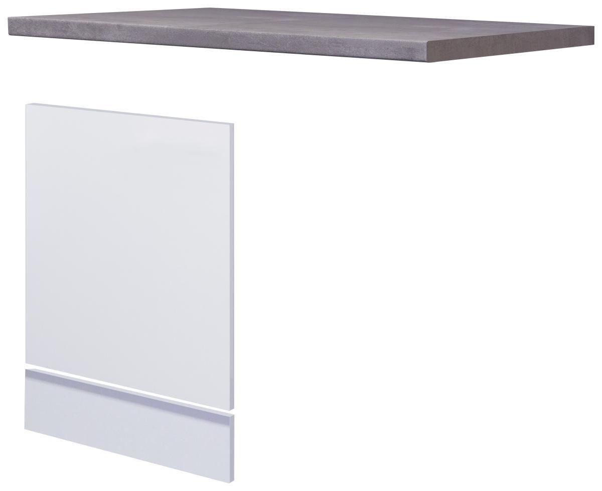 Predné čelo na umývačku riadu Neo biela + prac. doska - biela, Modern, kompozitné drevo (110/60cm) - FlexWell