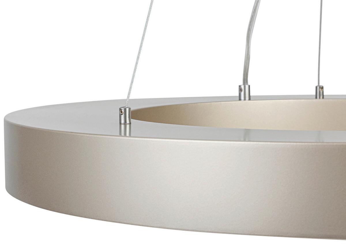 Led Függőlámpa Delia Ø Kb. 50 Cm - krómszínű/Pezsgő, Modern, műanyag/fém (60/120cm) - Luca Bessoni