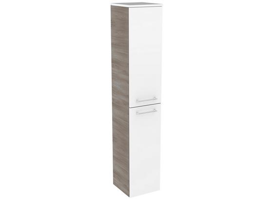 Hochschrank mit Türdämpfer Lima B: 30,5cm,weiß + Esche - Eschefarben/Weiß, MODERN, Glas/Holzwerkstoff (30,5/160,5/32cm) - MID.YOU Hochschrank mit Türdämpfer Lima B: 30,5cm,weiß + Esche - Eschefarben/Weiß, MODERN, Glas/Holzwerkstoff (30,5/160,5/32cm) - MID.YOU