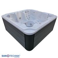 Whirlpool Kunststoff XXL1912 210x210x95 cm - Schwarz/Weiß, Basics, Kunststoff (210/95/210cm)