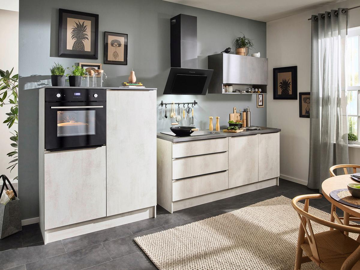 Küchenblock Boston Anthrazit, Weiß B: 321 cm - Anthrazit/Weiß, Basics, Holzwerkstoff (321cm) - MID.YOU