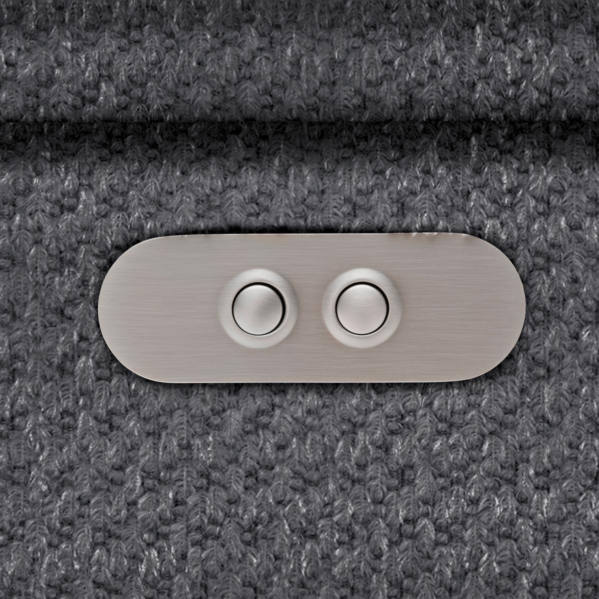 Rohová sedačka GRINALDI, ľavá, modrosivá - čierna/modrosivá, Modern, textil/plast (206/283cm) - Premium Living