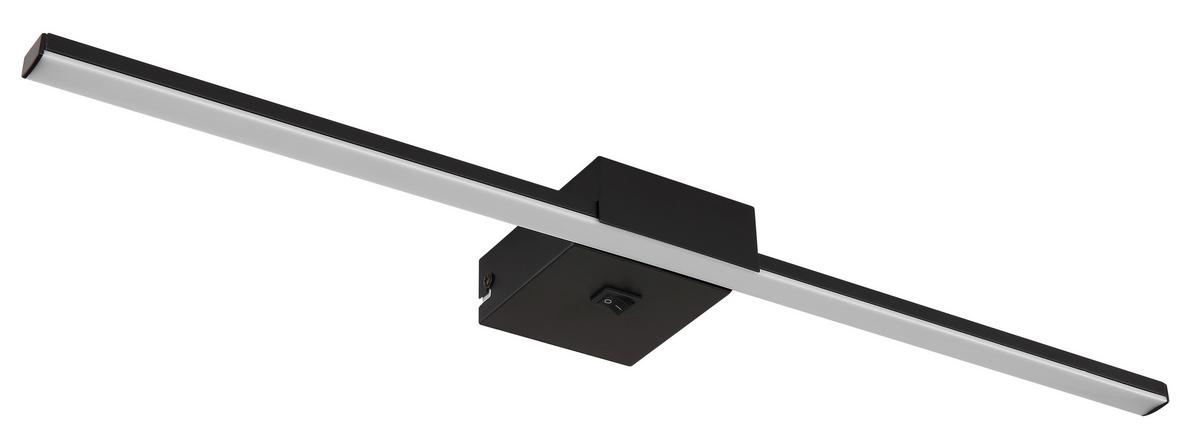 Led-wandleuchte 41922b - Opal/Schwarz, Basics, Kunststoff/Metall (61,5/11/3,7cm) - Globo
