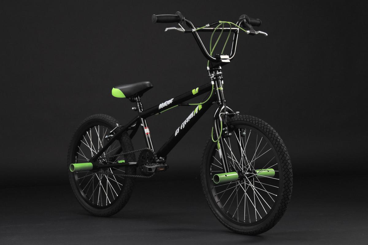 Bmx Bmx Freestyle 20 Zoll - Schwarz/Grün, Basics, Metall - Atrigo