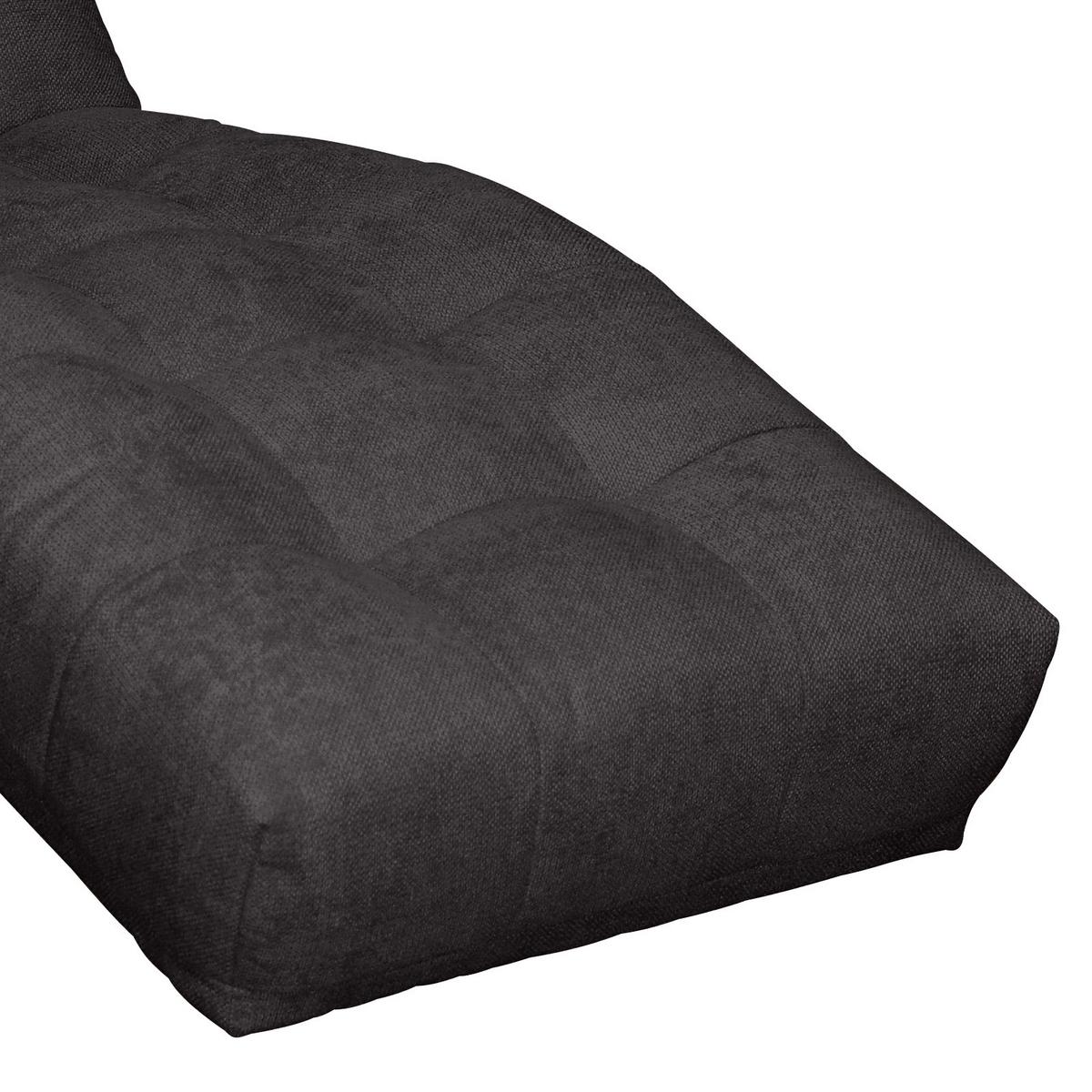 Liege Isabella Flachgewebe Schwarz - Chromfarben/Schwarz, MODERN, Textil (68/88/164cm) - MID.YOU