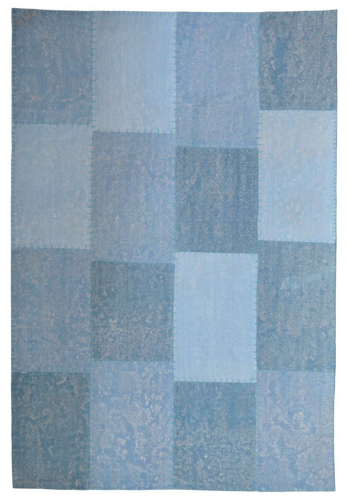 Flachwebeteppich, 160x230 Cm Lyrical 110 Multi/blau 160x230 - Blau/Multicolor, Basics, Textil (160/230cm) - Novel