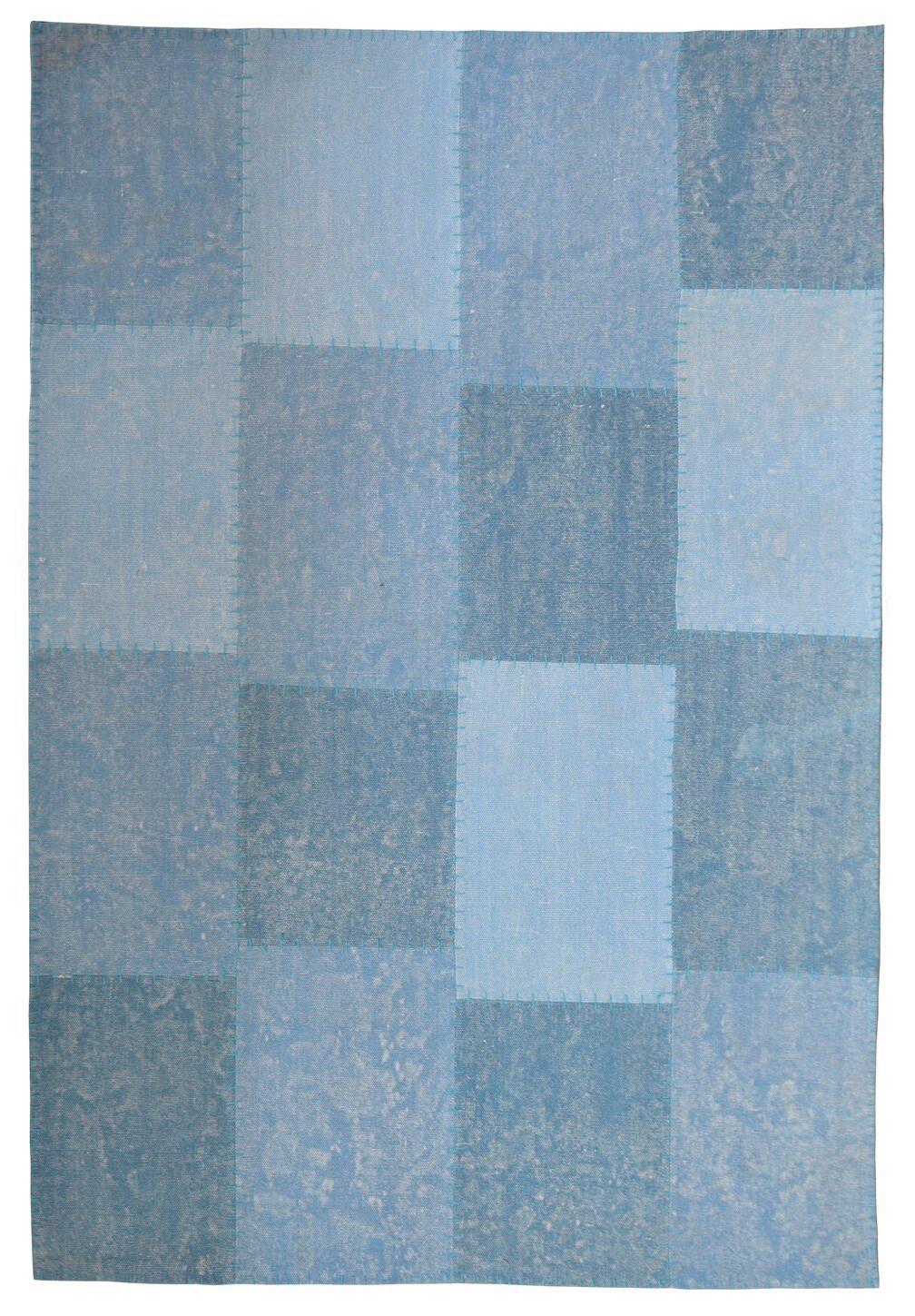 Flachwebteppich, 160x230 cm Lyrical 110 Multi/Blau 160x230
