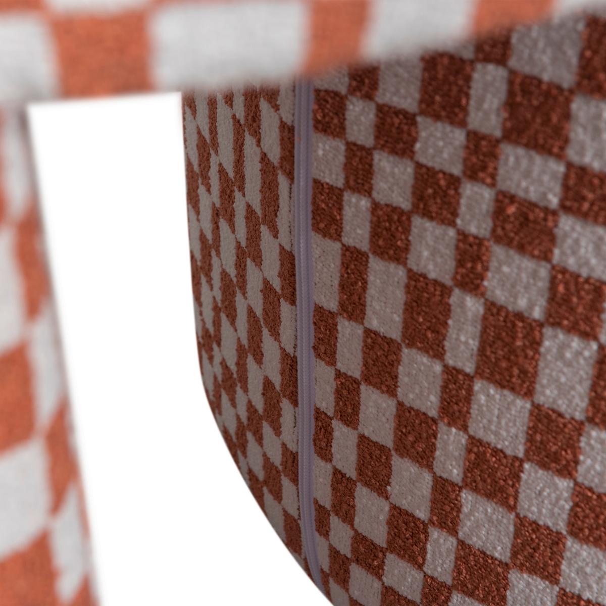 Hocker Charlie Weiß, Orange B: 45cm - Orange/Weiß, Design, Textil (45/47/45cm) - Livetastic