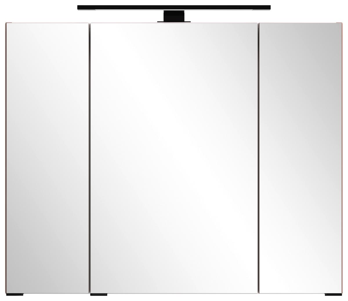 Spiegelschrank Sevilla Kaschmir, B: 80 cm - Kaschmir, MODERN, Glas/Holzwerkstoff (80/64/20cm) - Held