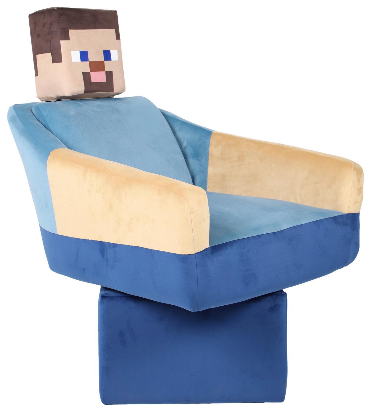 Polstersessel mit Armlehnen Minecraft Stoffbezug Bunt - Blau/Multicolor, MODERN, Textil (69/96/75cm) - Minecraft