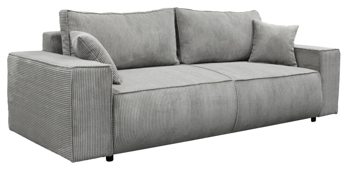 Schlafsofa Loft Grau B: 255cm - Schwarz/Grau, Design, Textil (255/90/97cm) - MID.YOU