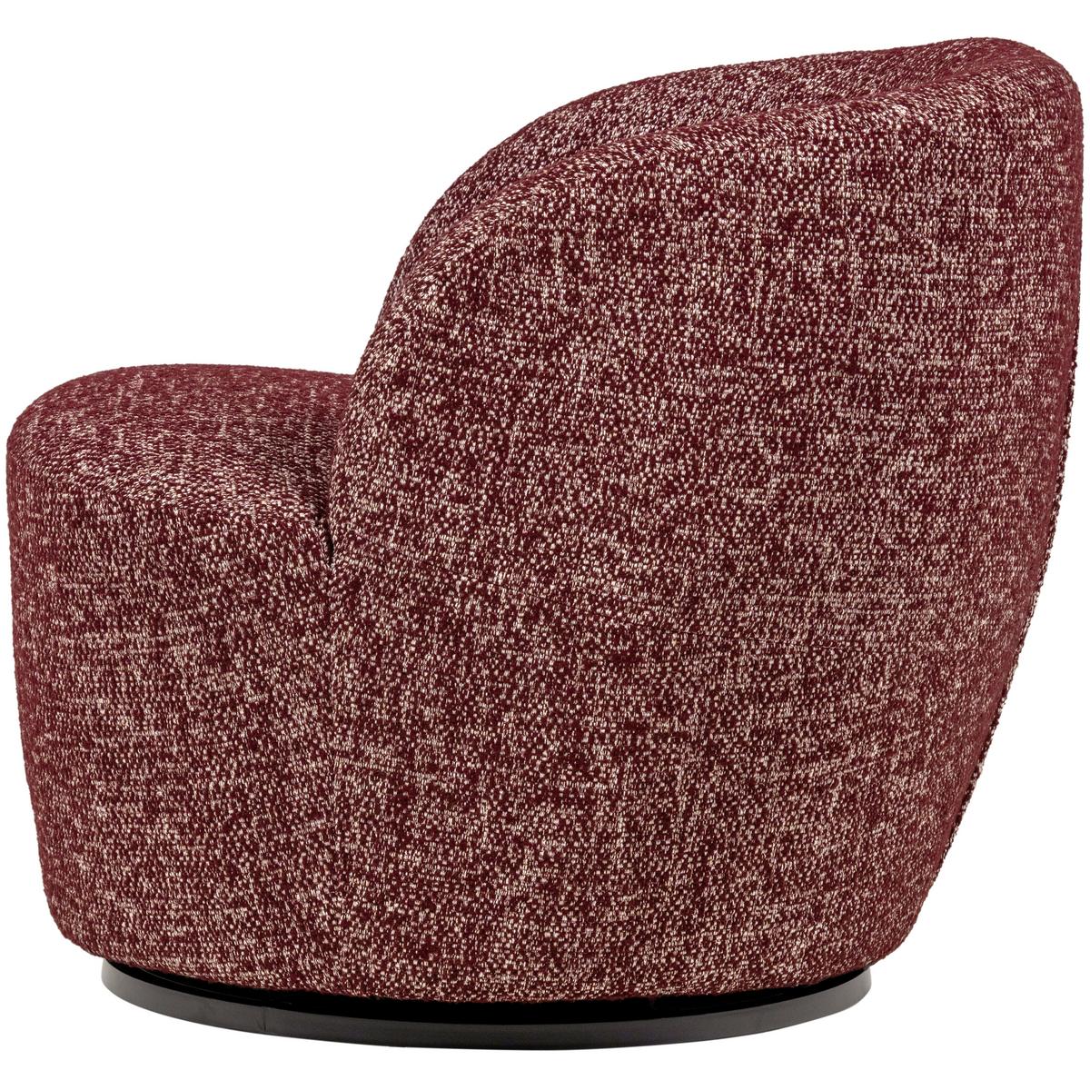 Sessel Serra Bordeaux B: 70cm - Bordeaux/Schwarz, Design, Textil (70/68/77cm) - Livetastic