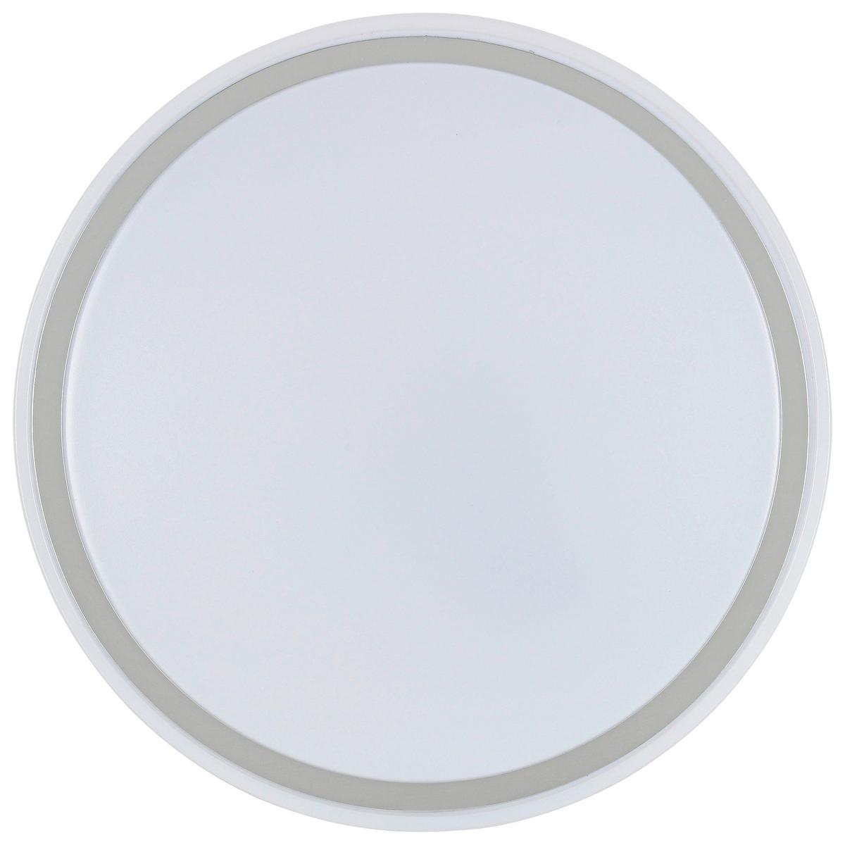 LED-Deckenleuchte Charlyn - Chromfarben/Weiß, Basics, Kunststoff/Metall (38/6cm) - Luca Bessoni