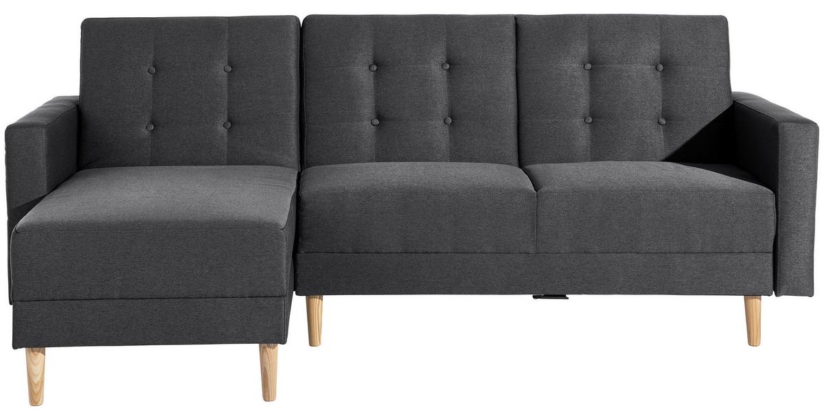 Ecksofa Mit Schlaffunktion Easy Relax Graphitfarben - Eschefarben/Graphitfarben, MODERN, Textil (223/152cm) - Max Winzer