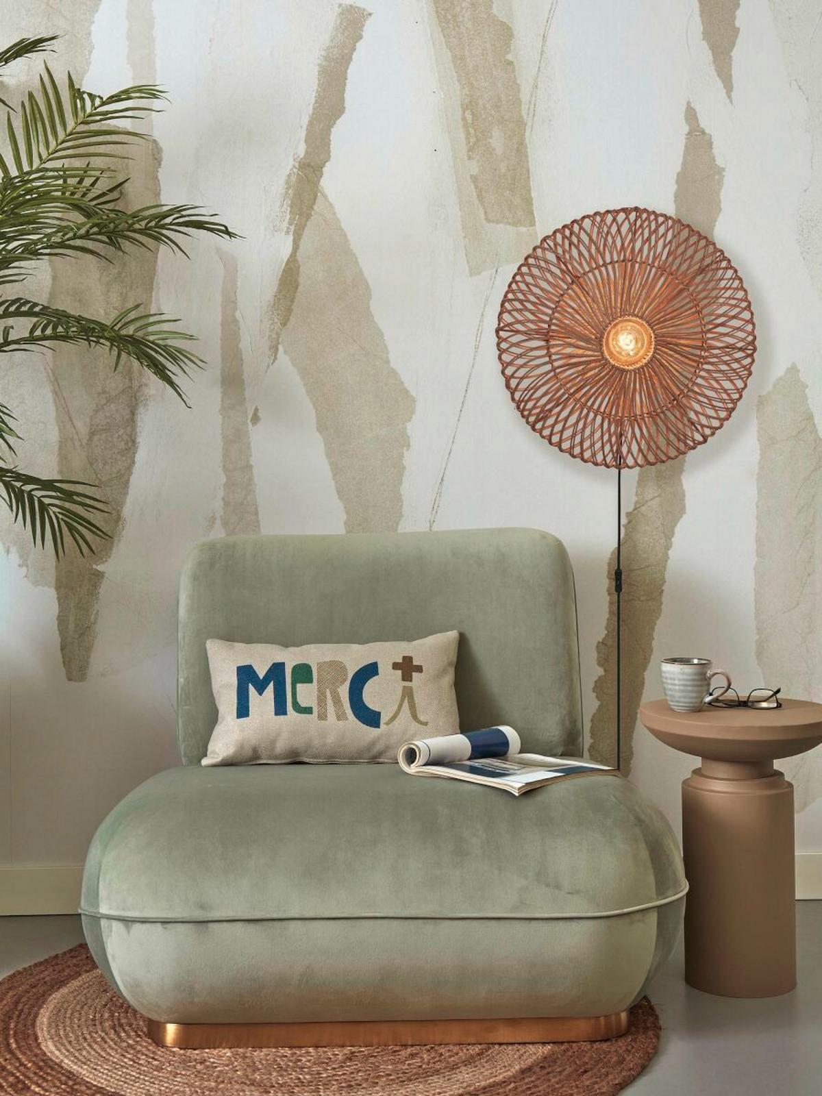 Wandleuchte Zanzibar/W/5514/N - Naturfarben, Trend, Naturmaterialien (55/14cm) - Good & Mojo