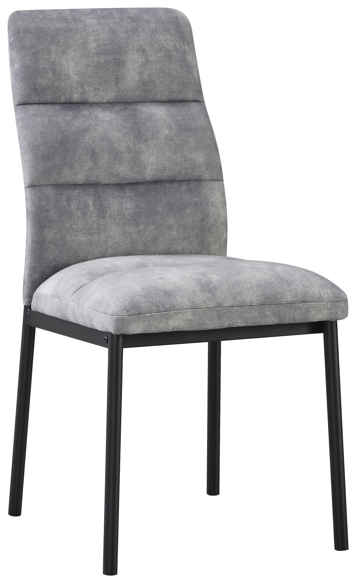 Vierfußstuhl Daniel Giga-S - Schwarz/Grau, MODERN, Textil/Metall (46/94/60cm)