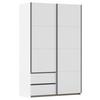 Schwebetürenschrank Stoke Weiß/ Grau B: 131 Cm - Weiß, MODERN, Holzwerkstoff (131/210/59cm) - Rauch Möbel