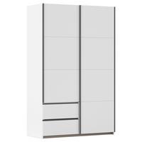 Schwebetürenschrank Stoke Weiß/ Grau B: 131 Cm - Weiß, MODERN, Holzwerkstoff (131/210/59cm) - Rauch Möbel