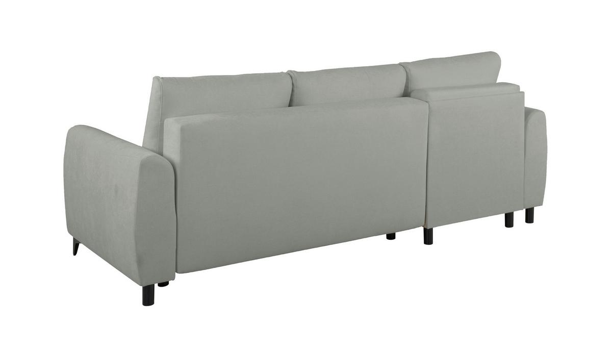 Ecksofa Moli, Dunkelgrau S: 236x148 cm - Dunkelgrau/Schwarz, Design, Textil (236/148cm) - MID.YOU