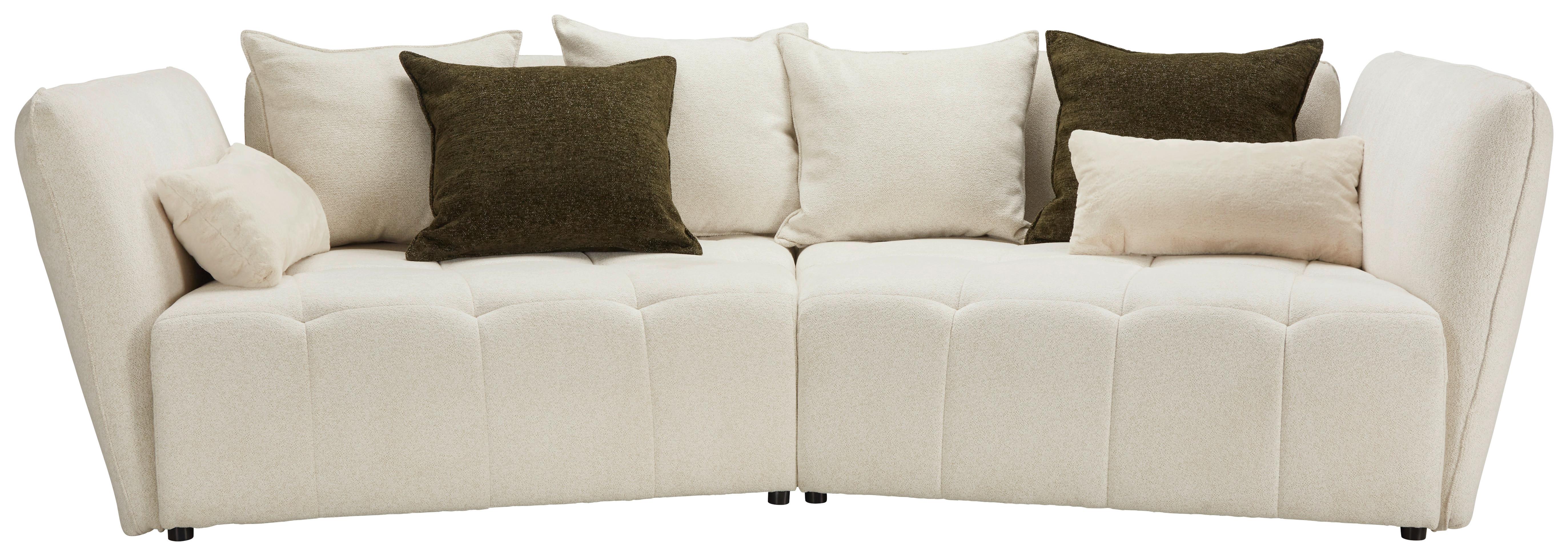 Veľká pohovka SOFI, krémová - čierna/krémová, Modern, textil (294/93/152cm) - Premium Living