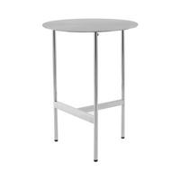 Beistelltisch Pema 100 Silber - Edelstahlfarben, Design, Metall (40/54cm) - Kayoom