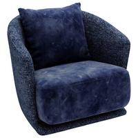 Wish Blau B: 83 Cm - Blau/Schwarz, Design, Textil (83/80/75cm) - Livetastic