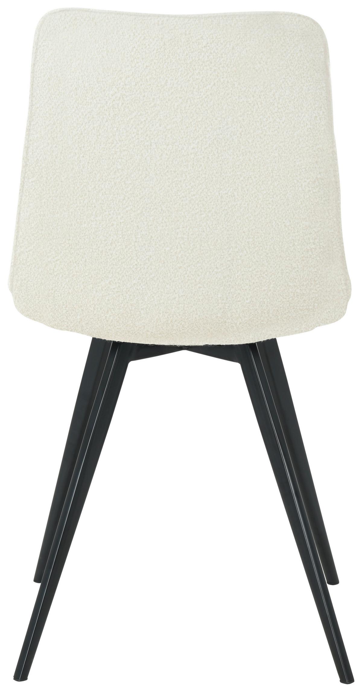 Vierfußstuhl Kira Giga-S - Schwarz/Weiß, MODERN, Holz/Textil (47/88/56cm) - Nedis SmartLife