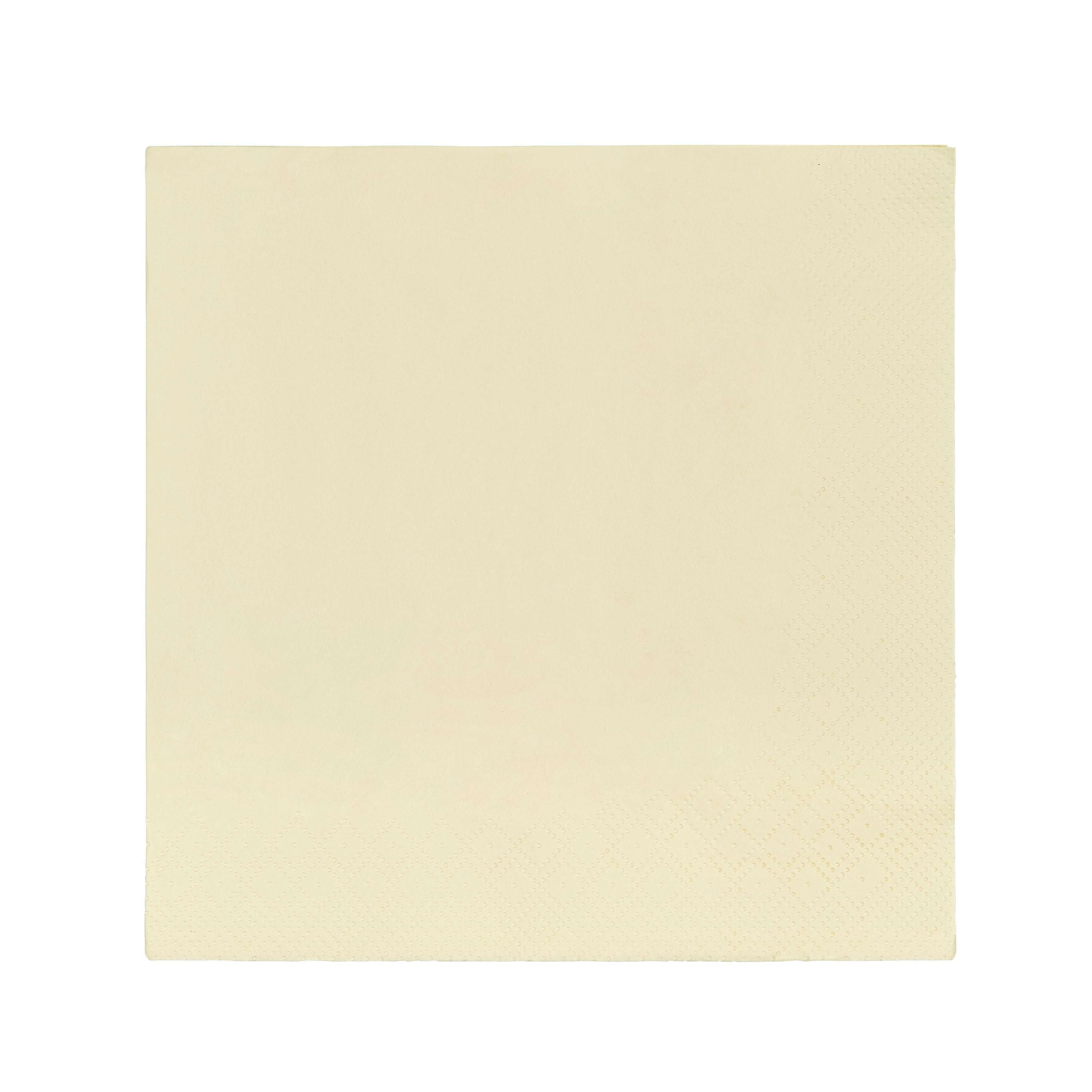 Serviette Lavenia Einfarbig Creme 50 Stk., 33x33 cm - Creme, MODERN, Papier (33/33cm) - Luca Bessoni