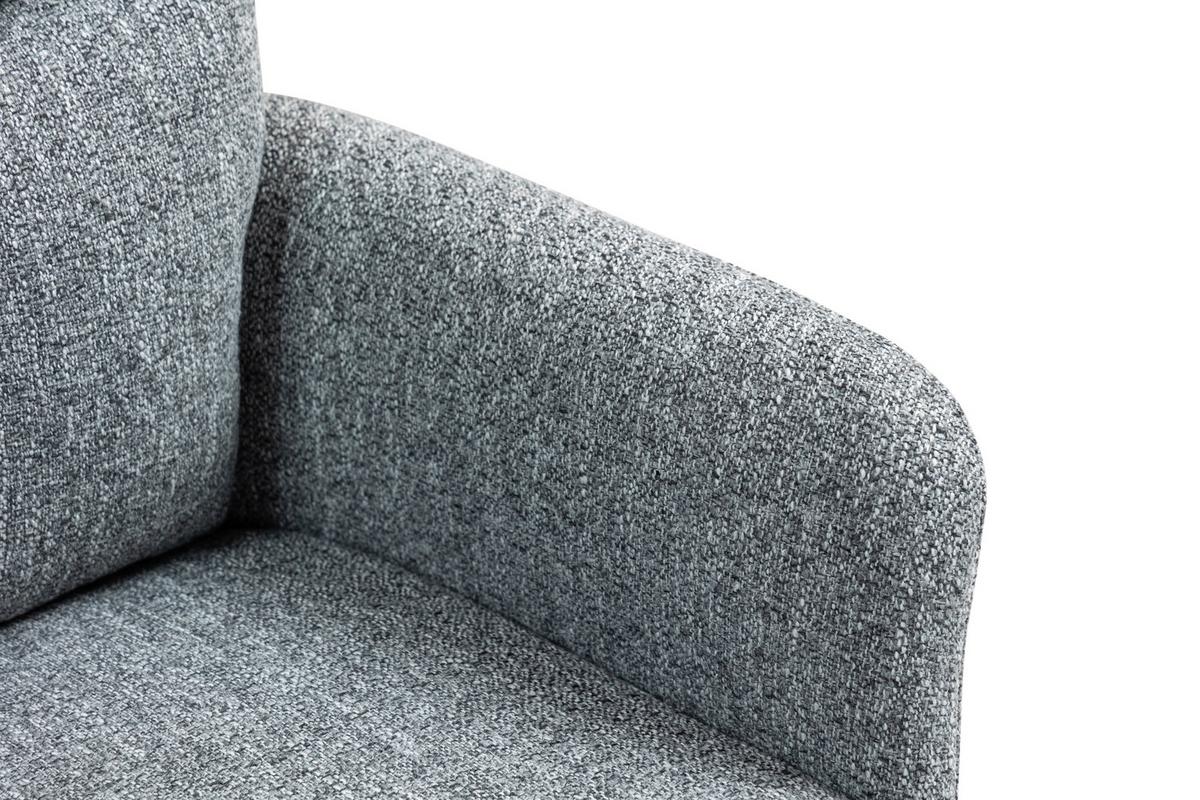 Armlehnstuhl Ella Ella - Schwarz/Grau, KONVENTIONELL, Textil/Metall (60/95/67cm) - MID.YOU