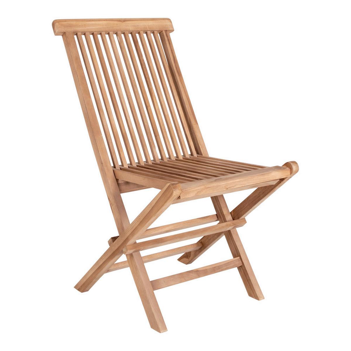 GARTENSTUHL-SET Toledo Braun B: 46 cm - Teakfarben, MODERN, Holz (46/89/62cm) - Gardenson