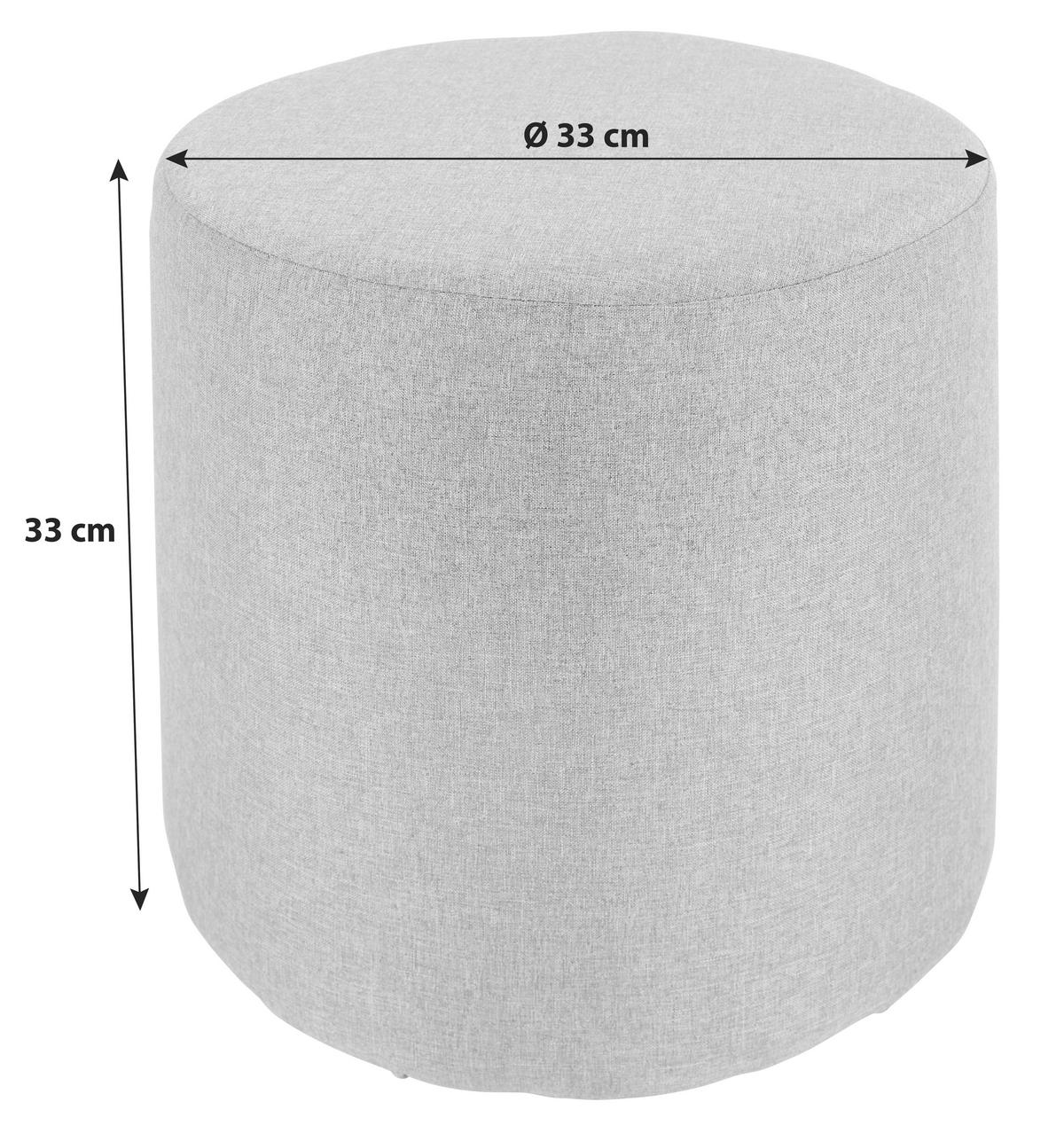 TABURETKA Leo, čierna *cenový trhák* - čierna/svetlosivá, Basics, drevo/textil (33/33cm) - Based