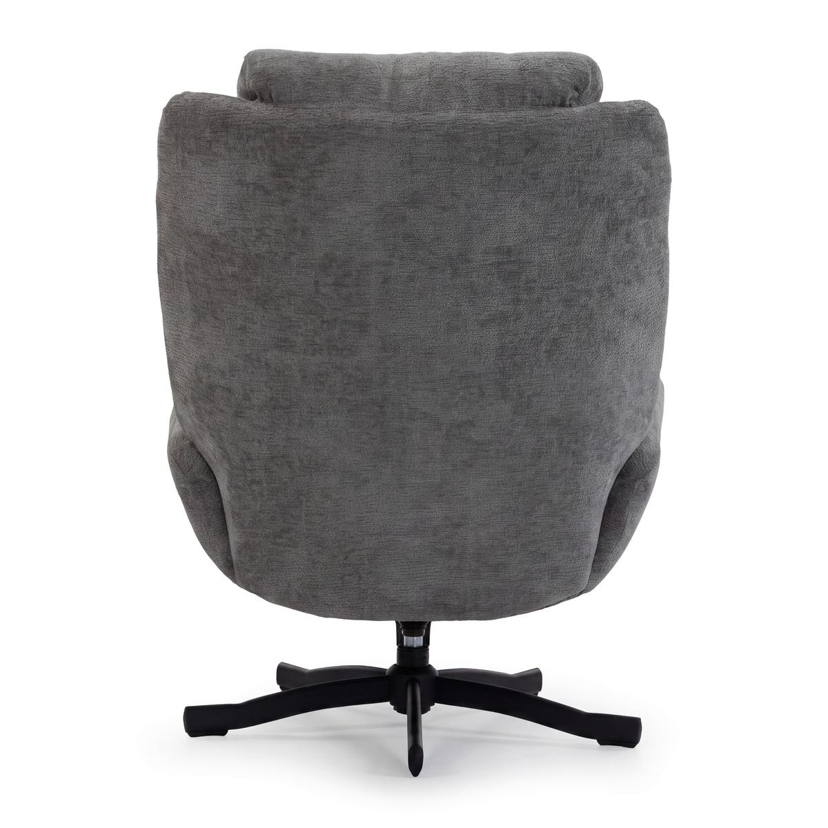 Kreslo s taburetkou NINA, sivý zamat, max. 140 kg - čierna/sivá, Modern, kov/textil (75/100/93cm) - Bessagi Home