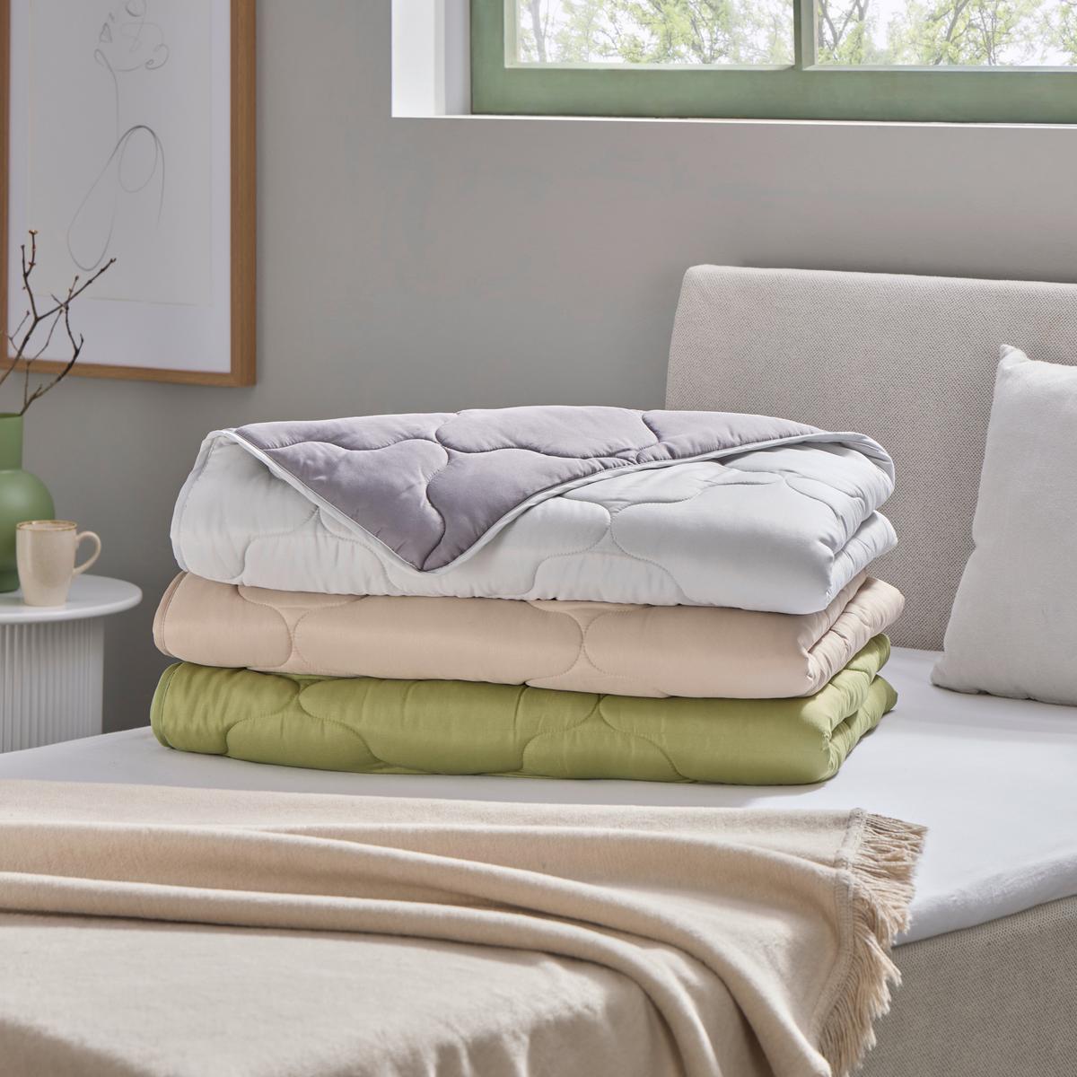 Nyári Paplan Palermo Kb. 140/200cm - ezüstszínű/antracit, Konventionell, textil (140/200cm) - Primatex